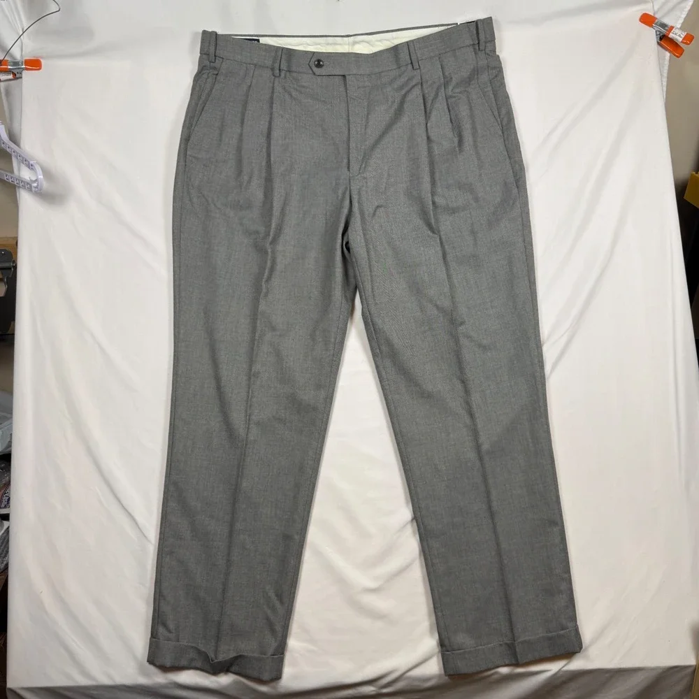 Saddlebred Martin Classic Suit Separates Pleated Pants Grey 44W x 32L NWT
